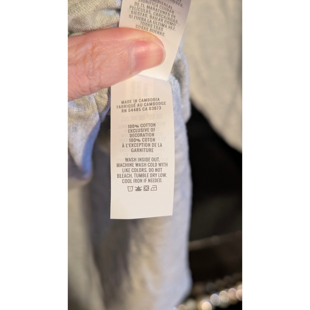 NWT Aerie The Good Old Days Graphic Long Sleeve T-Shirt Heather Grey L oversized - Picture 5 of 8